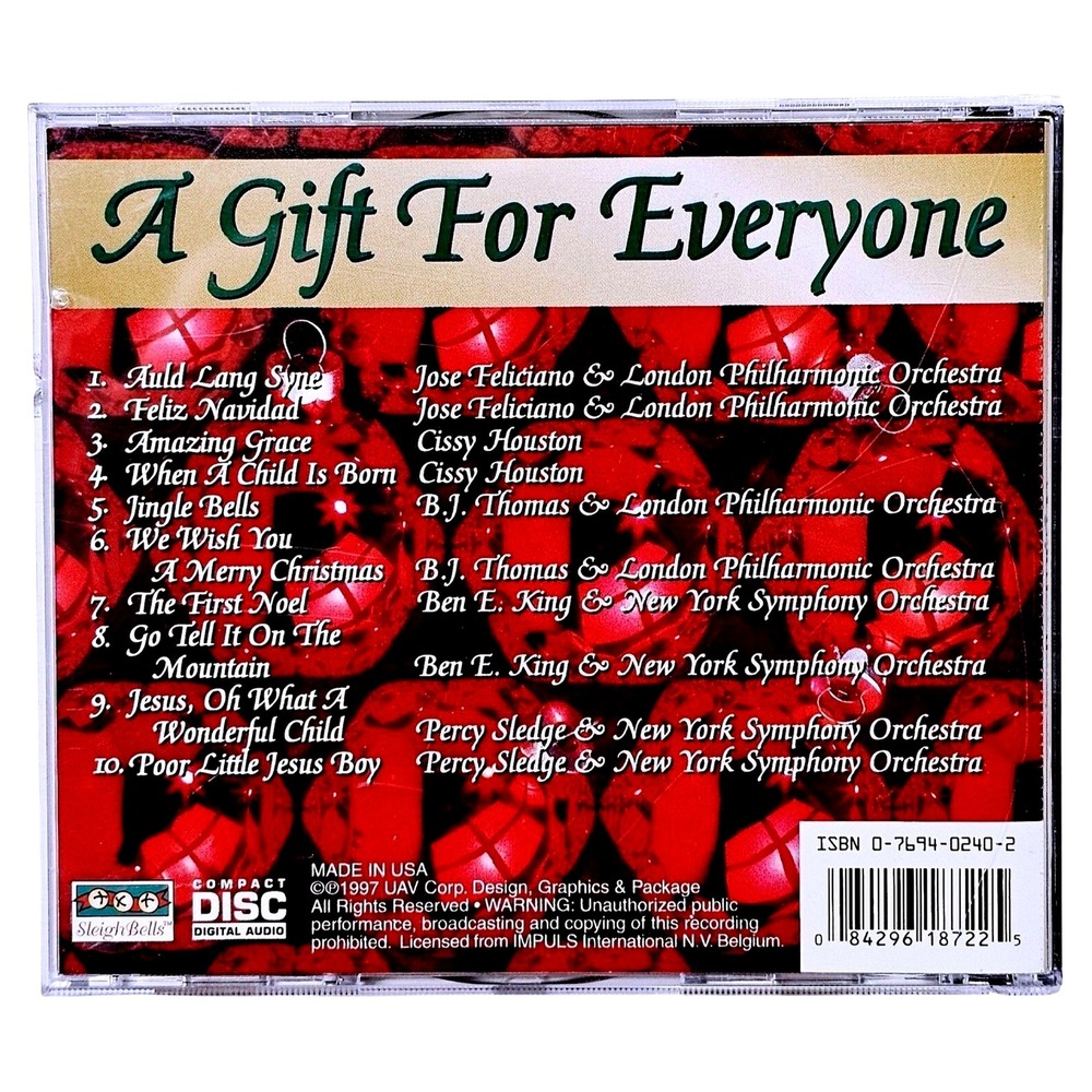 Various Artists A Gift For Everyone‎ CD Christmas Soul Holiday Pop EUC 1997 - Picture 2 of 6